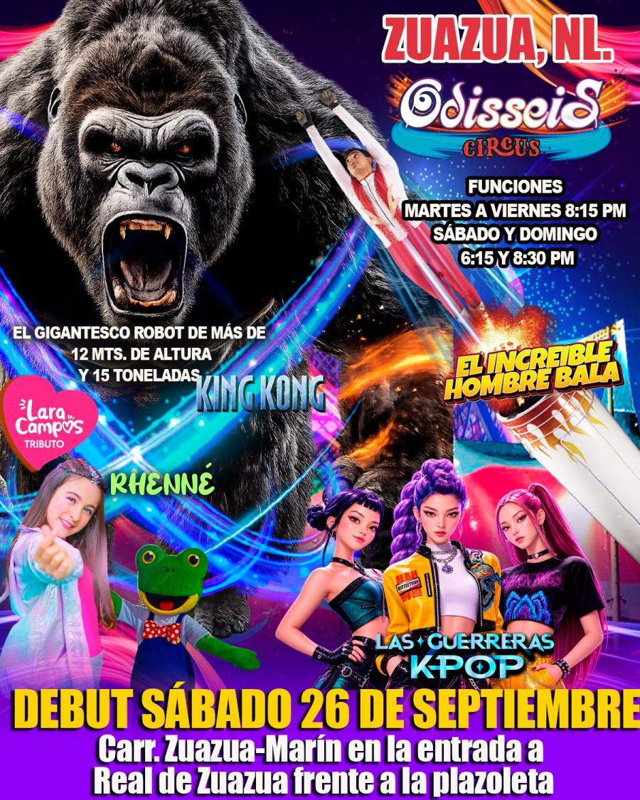 ODISSEIS CIRCUS PRESENTA KING KONG Y EL HOMBRE BALA
